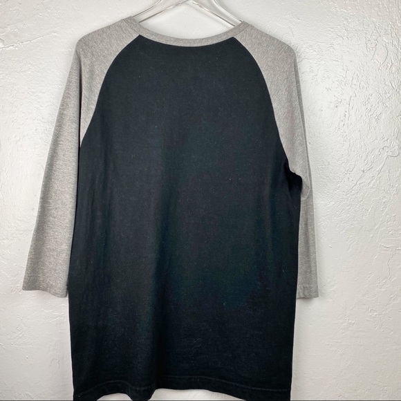 Volcom Baseball T Shirt Black Gray Sleeves - Picture 6 of 8